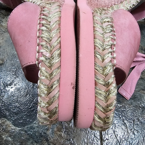 Vince camuto Bendsen pretty pink braided wedges women's size 11 - Picture 6 of 14
